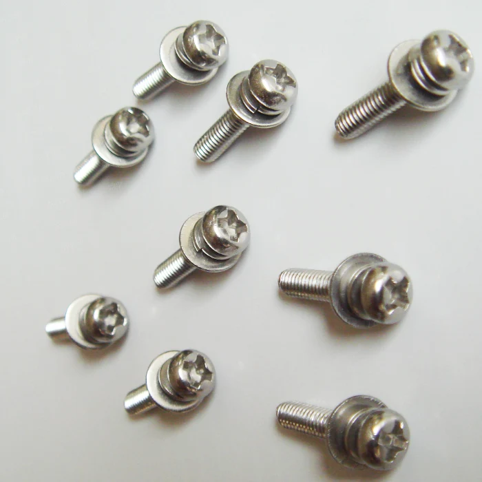 Cross Recessed Pan Head Screws And Plain Washers Assemblies