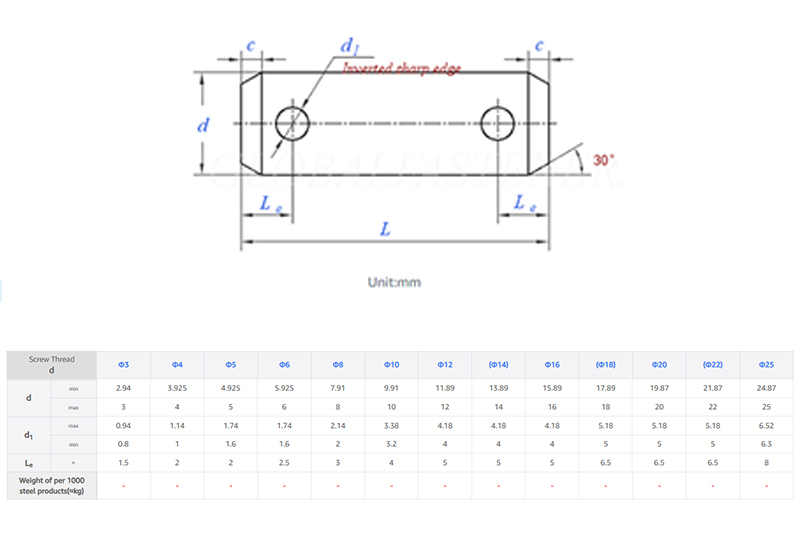 Clevis Pin with Cotter Pin Hole Clevis Pin with Cotter Pin Hole
